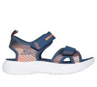 Skechers MICROSPEC - SPLASH Boys Sandals Navy/Orange - UK 13 (Small Kids)
