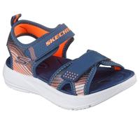 Skechers MICROSPEC-SPLASH Boys Casual Touch Fasten -Navy/Orange