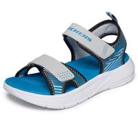 Skechers Boy's Microspec-Splash Trainers, Grey Blue, 11.5 UK Child