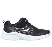 Skechers Boy's Microspec - Texlor Sneaker in Black/Silver, Size 10 | Textile/Synthetic, Machine Washable