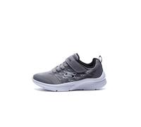 Skechers Boy's Microspec Texlor Trainers, Gray Textile/Black Textile & Trim, 10 UK Child
