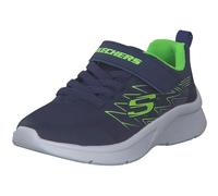 Skechers Boy's Microspec Texlor Sneakers, Navy Textile/Lime & Silver Trim, 13.5 UK Child
