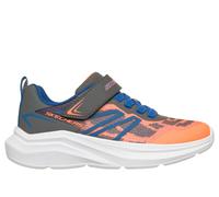 Skechers Boy's Microspec Velocity Sneaker in Orange/Charcoal, Size 11 | Synthetic/Textile, Machine Washable