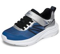 Skechers Boy's Microspec Velocity Trainers, Navy & Silver Synthetic/Textile/Black Tri, 1 UK Child