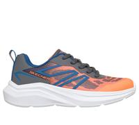 Skechers Boy's Microspec Velocity - Zromic Sneaker in Orange/Charcoal, Size 5 | Synthetic/Textile, Machine Washable