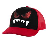 Skechers Boy's Monster Eyes Trucker Hat in Red | Cotton
