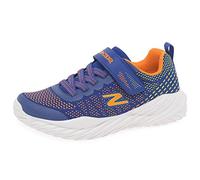 Skechers Boy's Nitro Sprint Karvo Sneaker, Blue Textile Orange Lime Trim, 2.5 UK