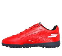 Skechers Boy's Razor 1.5 Jr Youth Tf Turf Football Boots - Lightweight Trainers for Kids, Red Synthetic/Black Trim, 4 UK Child