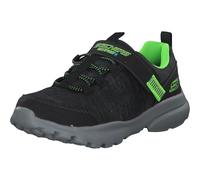 Skechers Boy's Razor Flex Sneakers, Black Textile Synthetic Charcoal Lime Tri, 1 UK Child