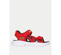 Skechers Boys Razor Splash Riptape Sandals (9½ Small - 4 Large) - 10.5S - Red Mix, Red Mix