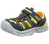 Skechers Boy's Relix Valder Sandals, Navy Synthetic/Lime & Orange Trim, 13 UK