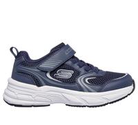Skechers Boy's Retro-Graph Sneaker in Navy Blue, Size 12 | Synthetic/Textile, Machine Washable