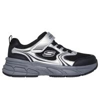 Skechers Boy's Retro-Graph Sneaker in Silver/Black, Size 12 | Synthetic/Textile, Machine Washable