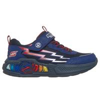 Skechers Boy's S-Lights: Light Storm 3.0 - Prism Tech Sneaker in Navy Blue/Red, Size 10.5 | Synthetic/Textile