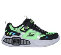 Skechers Boy's S-Lights: Light Storm 3.0 Sneaker in Black/Lime, Size 10.5 | Synthetic/Textile
