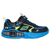 Skechers Boy's S-Lights: Light Storm 3.0 Sneaker in Black/Lime, Size 9.5 | Synthetic/Textile