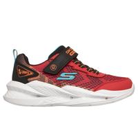 Skechers Boy's S-Lights: Meteor-Lights 2.0 Sneaker in Red/Black, Size 8 | Textile/Synthetic