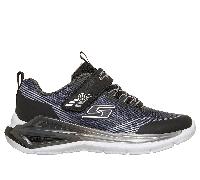 Skechers Boy's S Lights: Tri-Namics 2.0 Sneaker in Black/Silver, Size 13 | Textile/Synthetic