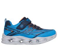 Skechers Boy's S-Lights: Vortex 2.0 -Veltrox Sneaker in Blue/Navy Blue, Size 3 | Synthetic/Textile