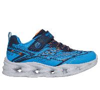 Skechers Boy's S-Lights: Vortex 2.0 -Veltrox Sneaker in Blue/Navy Blue, Size 9.5 | Synthetic/Textile