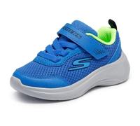 Skechers Boy's Selectors Reset Achieved Sneakers, Blue Textile/Blue Synthetic/Lime Trim, 13 UK Child