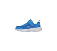 Skechers Boy's Selectors Reset Achieved Sneakers, Blue Textile/Blue Synthetic/Lime Trim, 12 UK Child