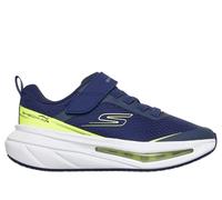 Skechers Boy's Skech-Air 5.0 Sneaker in Navy Blue/Yellow, Size 1 | Textile/Synthetic