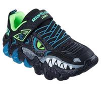 Skechers Boy's Skech-O-Saurus Lights 2.0 Sneakers, Black Synthetic/Textile/Blue & Lime Trim, 12 UK Child