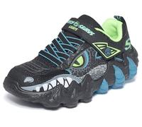 Skechers Sneakers Skech-O-Saurus Lights 2.0 – Black Synthetic/Textile, Blue & Lime Trim, 11 UK Child