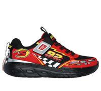Skechers Boys Trainers, Black Synthetic/Textile/Red Trim, 2 UK