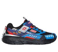 Skechers Boy's Skech Tracks Sneaker in Blue/Red, Size 2 | Synthetic/Textile, Machine Washable