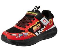 Skechers Boy's Skech Tracks Sneakers, Black Synthetic/Textile/Red Trim, 10.5 UK Child