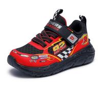 Skechers Skech Tracks Sneaker in Black/Red, Size 5 | Synthetic/Textile, Machine Washable
