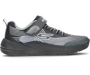 Skechers Boy's Skechers Microspec Inf Bksl Black Silver Kids Trainers 403926n Sneaker
