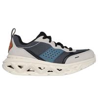 Skechers Boy's SKX-1121 Sneaker in Natural/Black, Size 1.5 | Synthetic/Textile, Machine Washable
