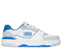 Skechers Boy's SKX-228 Sneaker in White/Light Gray, Size 13 | Leather/Synthetic/Textile