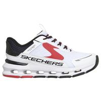 Skechers Boy's Slip-ins: Glide-Step Plus - Vista-Lane Sneaker in White/Black/Red, Size 2.5 | Synthetic/Textile, Machine Washable