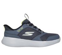 Skechers Boy's Slip-ins: GO RUN 400 V.2 - Turbo-Brisk Sneaker in Charcoal/Black, Size 11 | Synthetic/Textile, Machine Washable