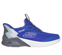Skechers Boy's Slip-ins: Microspec Max - Brisk-Stripe Sneaker in Blue/Gray, Size 13.5 | Textile/Synthetic