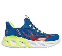 Skechers Boy's Slip-ins S-Lights: Thermo Flash 2.0 - Heat-Brisk Sneaker in Blue/Yellow, Size 11.5 | Synthetic/Textile