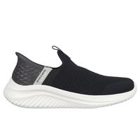 Skechers Boy's Slip-ins: Ultra Flex 3.0 - Smooth Step Sneaker in Black/White, Size 2 | Textile, Machine Washable