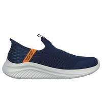 Skechers Boy's Slip-ins: Ultra Flex 3.0 - Smooth Step Sneaker in Navy Blue, Size 1 | Textile, Machine Washable