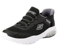 Skechers Boys Slip-On, Black Textile/Charcoal Synthetic/Trim, 10 UK