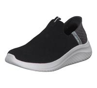 Skechers Boys Slip-On, Black Textile/White & Silver Trim, 12.5 UK