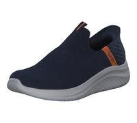 Skechers Boys Slip-On, Navy Textile/Orange Trim, 5.5 UK