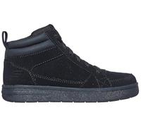 Skechers Boys Smooth Street Cozy Zip, Black, 12.5