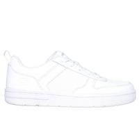 Skechers Boy's Smooth Street - Genzo Sneaker in White, Size 1.5 | Synthetic/Textile, Machine Washable