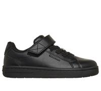 Skechers Boy's Smooth Street - Upbrook Sneaker in Black, Size 9.5 | Synthetic, Machine Washable