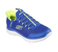 Skechers Boy's Summits High Range Trainers, Blue Textile/Synthetic/Lime Trim, 11.5 UK Child
