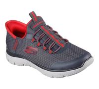Skechers Boy's Summits High Range Trainers, Charcoal Textile/Synthetic/Red Trim, 1.5 UK Child